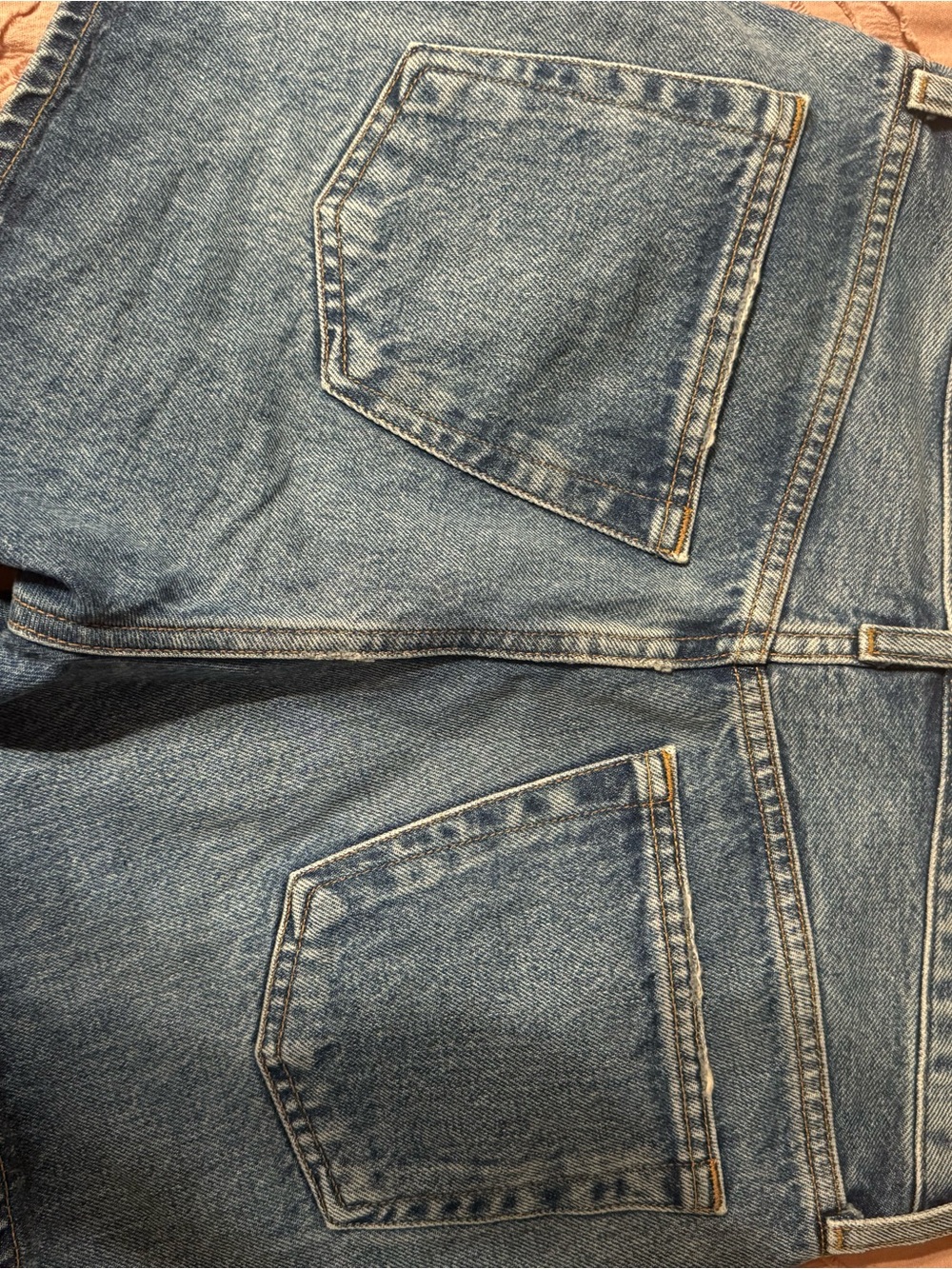 Agolde Light Blue High-Rise Denim Shorts - Picture 4 of 5